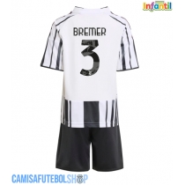 Camisa de time de futebol Juventus Gleison Bremer #3 Replicas 1º Equipamento Infantil 2025-26 Manga Curta (+ Calças curtas)